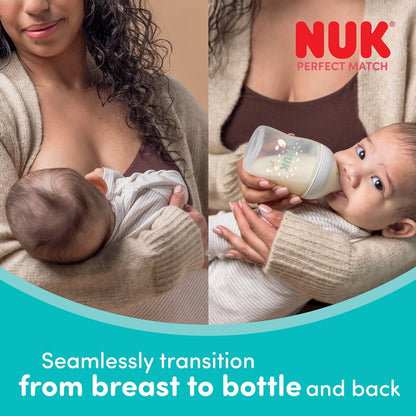 NUK Bico de Silicone Perfect Match 6m+ (Pacote com 2) – Sensação Suave de Amamentação e Pega Natural