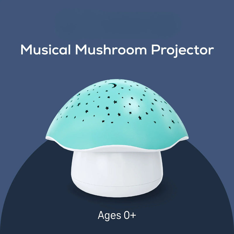 Angelcare Pabobo da - Projetor Musical de Estrelas em Formato de Cogumelo - Azul