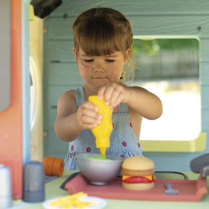 Smoby Life Chef House Kids Outdoor Playhouse with Kitchen, Market, Cash Register, Oven, Sink & Accessories