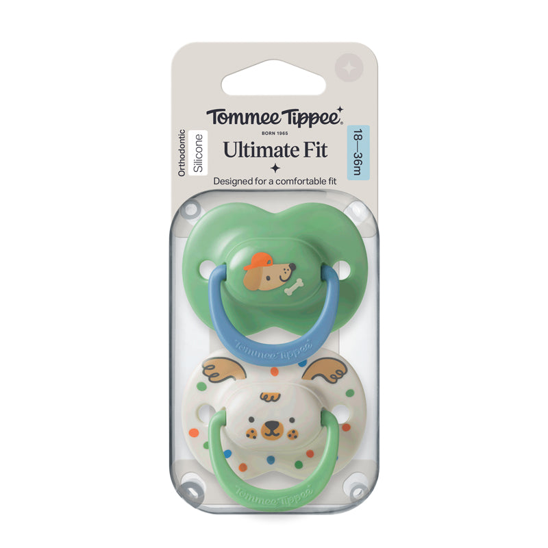 Tommee Tippee Chupeta Ultimate Fit para menino (18-36 meses) - Pacote com 2 unidades