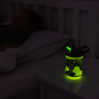 Vital Baby Hydrate com Canudo de Treinamento que Brilha no Escuro - Cor Bosque Brilhante - 350ml