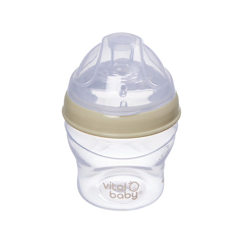 Vital Baby Mamadeira Nurture com design semelhante ao seio materno, 150ml, pacote com 2 unidades.