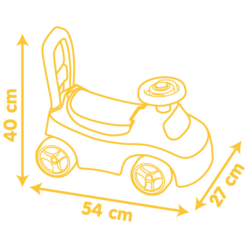 Winnie The Pooh Andador e Carrinho de Passeio 2 em 1 Smoby Disney – Com Encosto e Porta-objetos – Fabricado na França