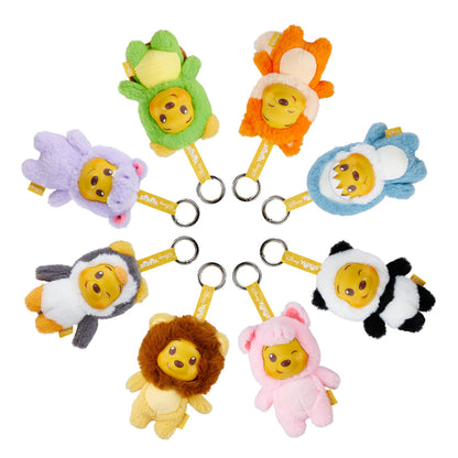 Disney Yuyus Wave 2 Stitch & Angel Plush Keyrings 10cm Blind Box, 8 Assorted Animal Designs