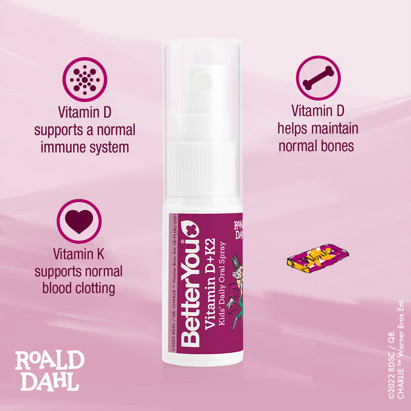 BetterYou Spray de vitamina D e K2 Roald Dahl Kids