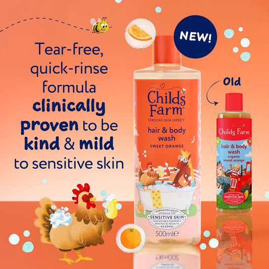 Child's Farm Gel de Banho e Cabelo Laranja Doce 500ml