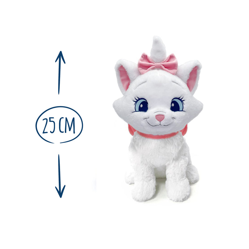 Disney Pelúcia Clássica Marie 25 cm | Bichinho de Pelúcia Macio e Fofinho de "Aristogatas" | Presente Disney Fofo para Crianças e Fãs