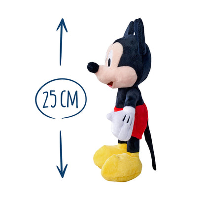 Disney Pelúcia Clássica Mickey Mouse 25 cm | Pelúcia Macia e Fofinha | Presente para Crianças e Fãs