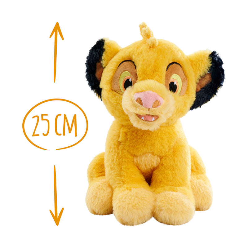 Disney Pelúcia Classic Simba de 25 cm – Leão fofinho de O Rei Leão para crianças, bebês e fãs