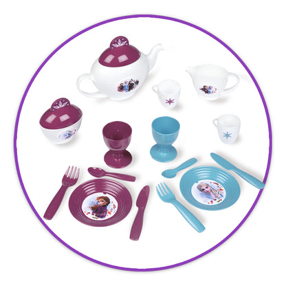 Disney Frozen Conjunto de Carrinho de Chá (Tamanho XL) – Brinquedo de Faz de Conta com Acessórios para a Hora do Chá