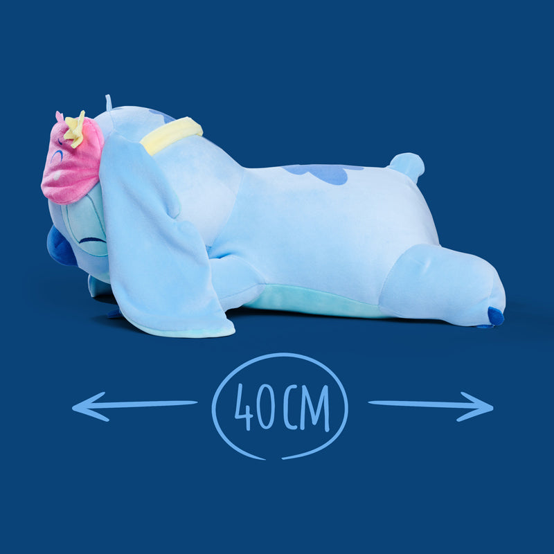 Disney Almofada de Pelúcia Pesada Snuglets Wellbeing Stitch (40 cm) – Pelúcia Macia e Aconchegante para Relaxamento e Conforto