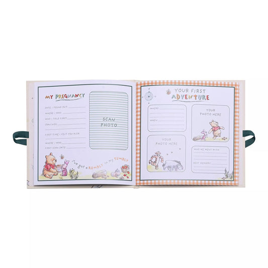 Disney Livro de Registros do Primeiro Ano do Ursinho Pooh da, com ilustrações do Pooh, para presente.