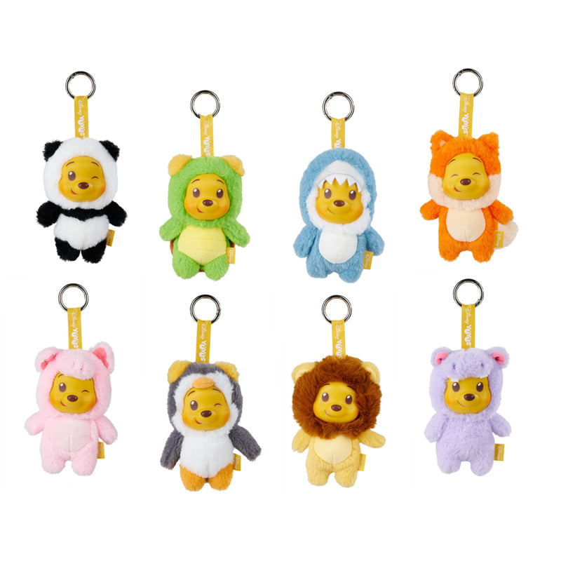 Disney Yuyus Wave 2 Stitch & Angel Plush Keyrings 10cm Blind Box, 8 Assorted Animal Designs