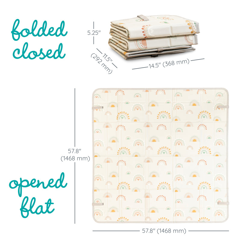 Infantino Tapete de espuma dobrável Cacto e arco-íris