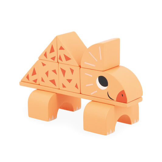 Janod Dinosaurs Dino Cubikosaurus para construir 3Pk