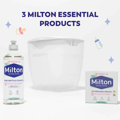 Milton Kit inicial com comprimidos e esterilizador de água fria.