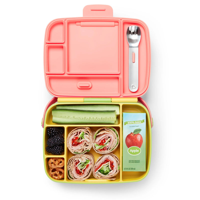 Munchkin Lancheira Bento com Talheres Rosa