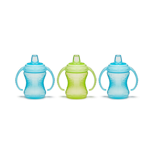 Munchkin Copo Mighty Grip Azul e Verde 10oz Pacote com 3