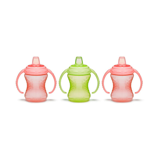 Munchkin Copo Mighty Grip Rosa e Verde 10oz Pacote com 3