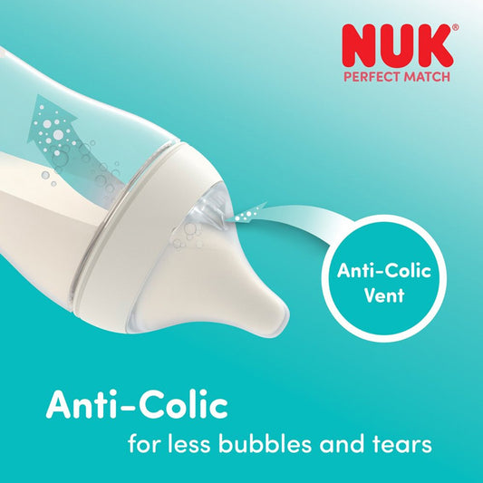 NUK Bico de Silicone Perfect Match 6m+ (Pacote com 2) – Sensação Suave de Amamentação e Pega Natural