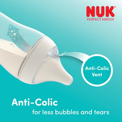 NUK Bico de Silicone Perfect Match 6m+ (Pacote com 2) – Sensação Suave de Amamentação e Pega Natural