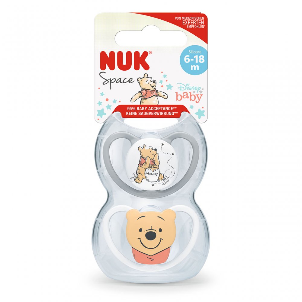 NUK Space Soother Disney Ursinho Pooh 6-18m 2Pk
