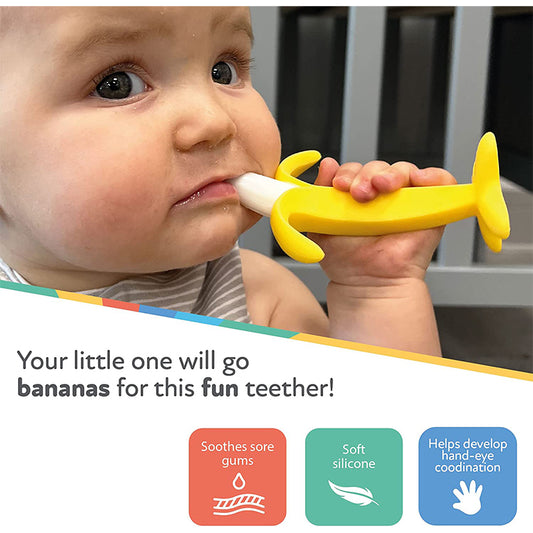 Nuby Mordedor de silicone em formato de banana