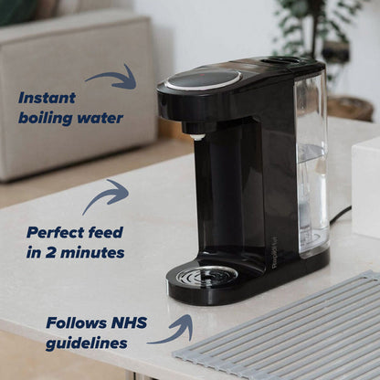 Nuby Rapid Hot Black: Água fervente pronta quando seu bebê estiver com fome.