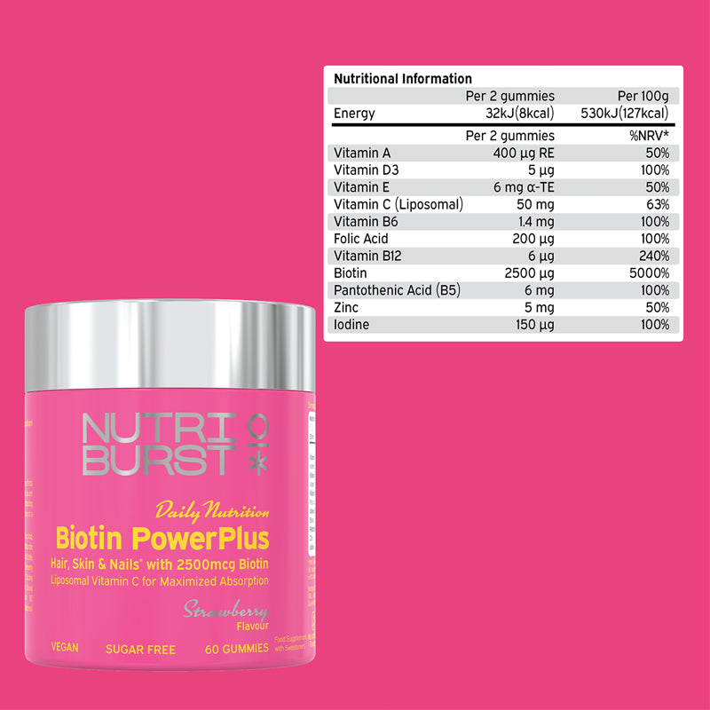 Nutriburst Biotina Powerplus 60s