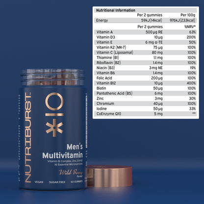 Multivitamínico masculino Nutriburst anos 60