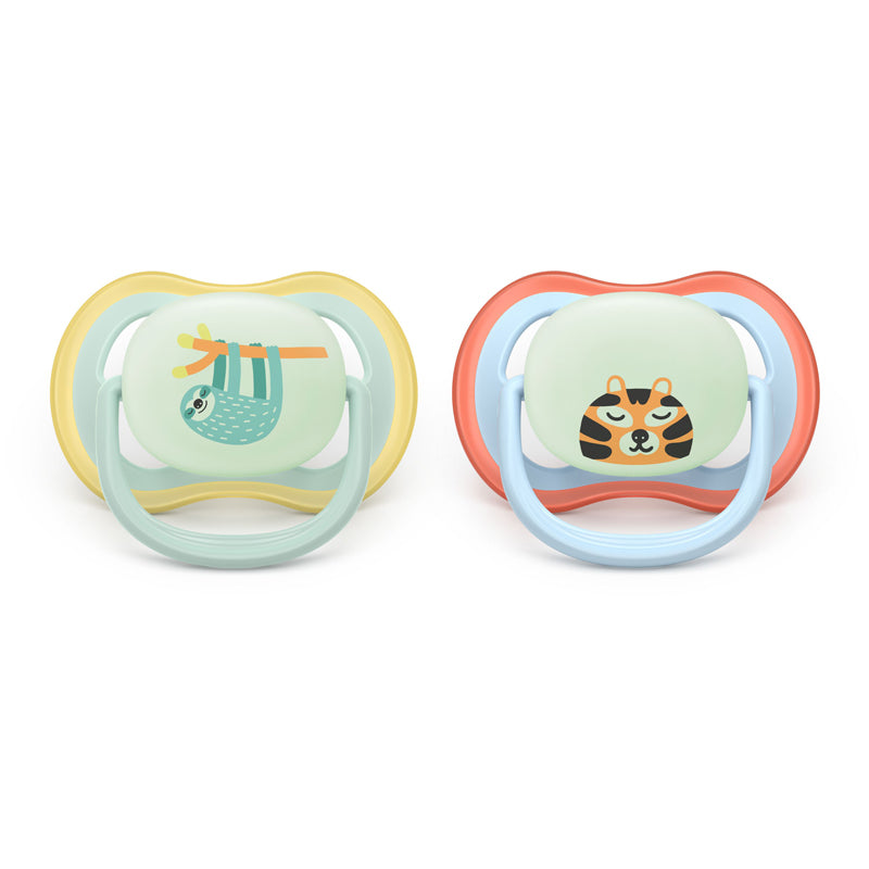 Philips Avent Chupeta Ultra Air Nighttime para menino de 0 a 6 meses (pacote com 2)
