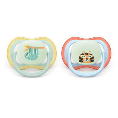 Philips Avent Chupeta Ultra Air Nighttime para menino de 0 a 6 meses (pacote com 2)