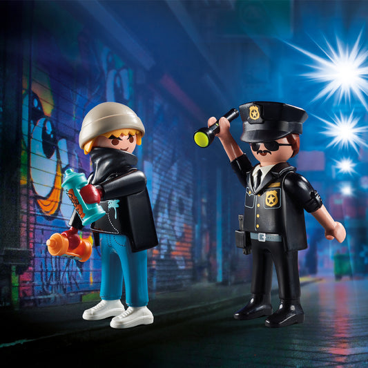 Playmobil DuoPack Policía y Artista Callejero