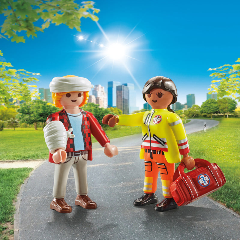 Playmobil 71506 M dico Com Pessoa Ferida Duopack Anne Claire Baby playmobil-71506-m-dico-com-pessoa-ferida-duopack-anne-claire-baby