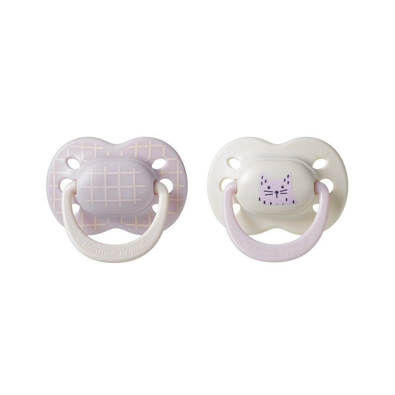 Tommee Tippee Chupeta Ultimate Fit para menina de 0 a 6 meses (2 unidades) com alça compatível com prendedor de chupeta