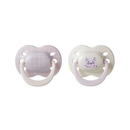 Tommee Tippee Chupeta Ultimate Fit para menina de 0 a 6 meses (2 unidades) com alça compatível com prendedor de chupeta