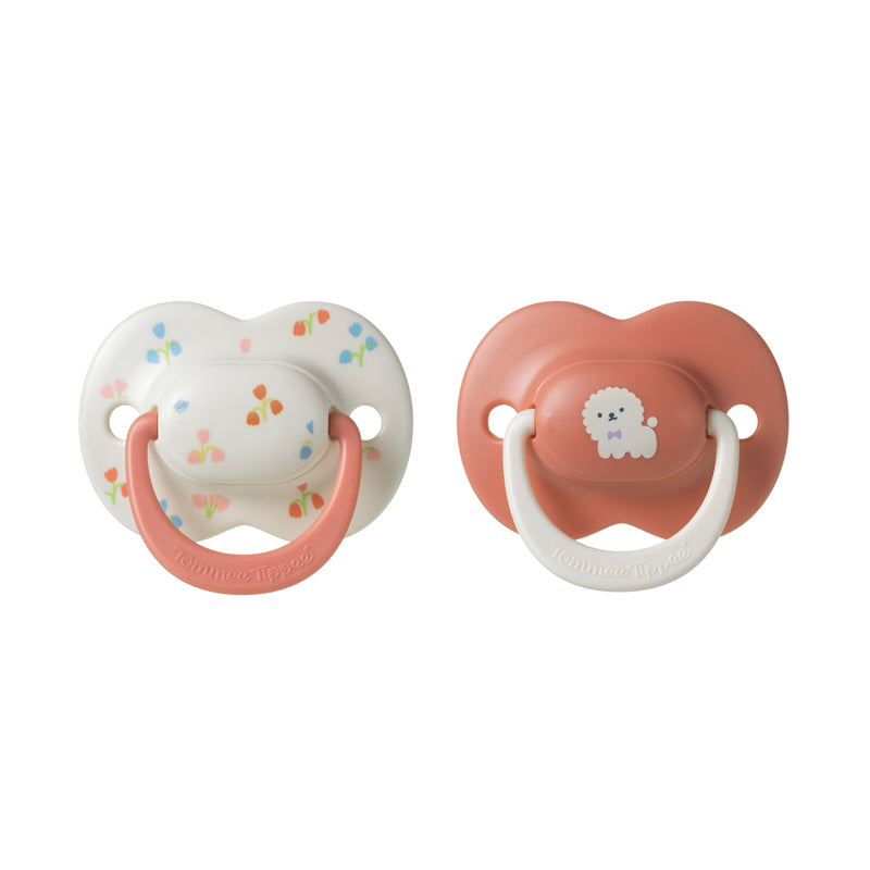 Tommee Tippee Chupeta Ultimate Fit para meninas de 6 a 18 meses (2 unidades) com alça compatível com prendedor de chupeta