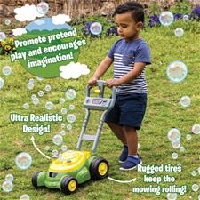 Cortador de grama Tomy John Deere Bubble com garrafa de 4 onças