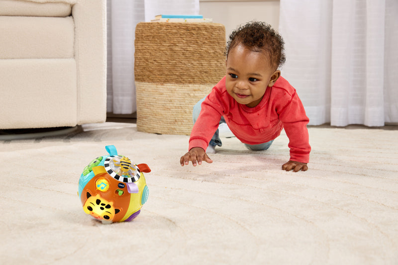 VTech Bola de Brinquedo Animal Discoveries com Sensor de Movimento, Sons, Texturas, Habilidades Motoras, Formas e Cores