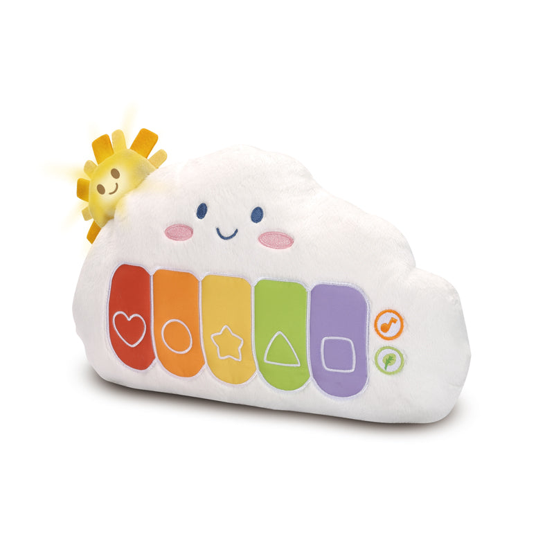 VTech Piano Nuvem do Arco-Íris | Brinquedo Musical Macio para Bebês com Luzes, Canções e Melodias | Aprendizado Sensorial