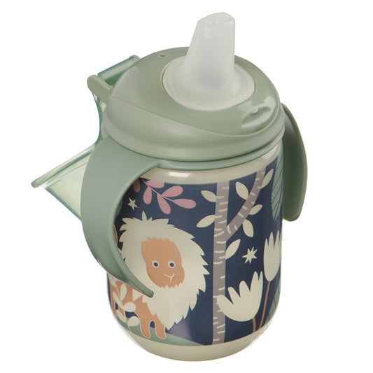 Vital Baby Copo térmico Hydrate Easy Sipper com estampa de selva que brilha no escuro, 350ml