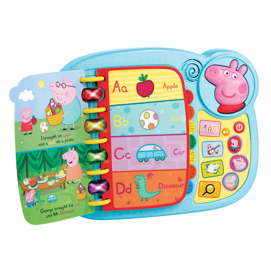 Vtech Livro Peppa Pig: Aprenda e Descubra. Pressione os botões que acendem.
