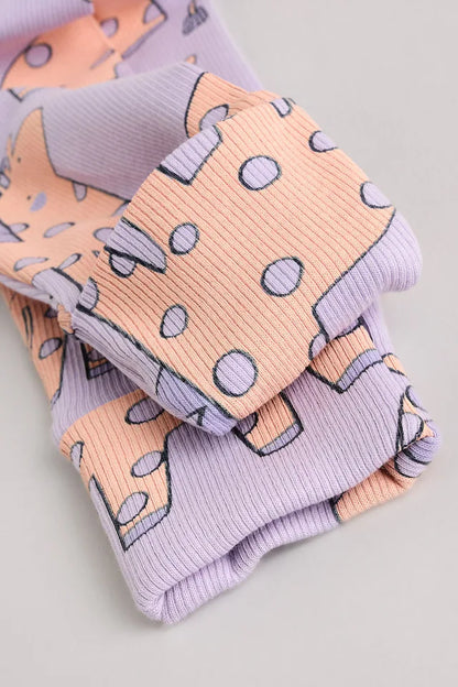 |BabyGirl| Lilás Roxo Bebê Brilhante Sem Pés Pijamas Pacote Com 3 (0 meses-3 anos)