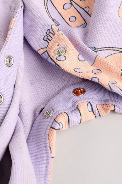 |BabyGirl| Lilás Roxo Bebê Brilhante Sem Pés Pijamas Pacote Com 3 (0 meses-3 anos)