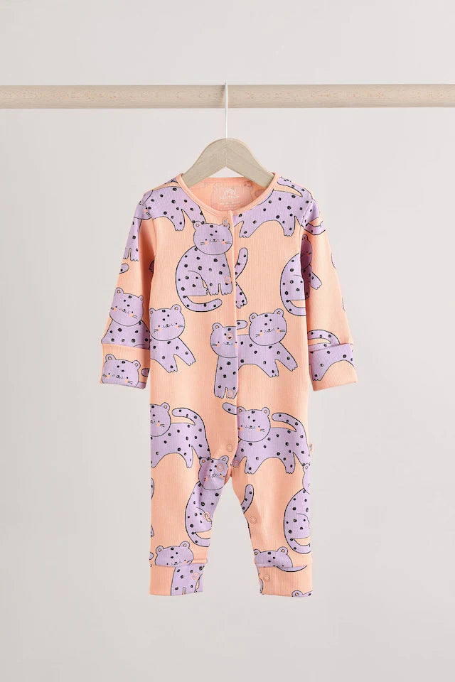 |BabyGirl| Lilás Roxo Bebê Brilhante Sem Pés Pijamas Pacote Com 3 (0 meses-3 anos)