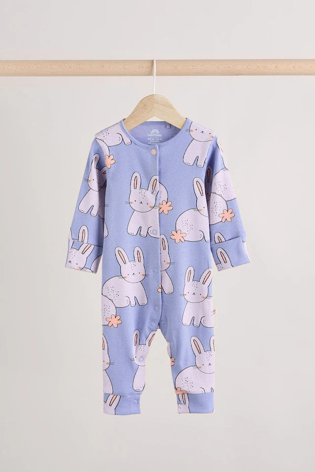 |BabyGirl| Lilás Roxo Bebê Brilhante Sem Pés Pijamas Pacote Com 3 (0 meses-3 anos)