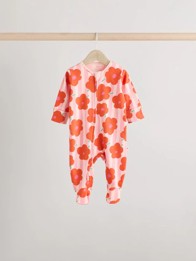 |BabyGirl| Conjunto De 5 Macacões Para Bebês 100% Algodão Com Zíper Multidirecional (0 meses a 2 anos)