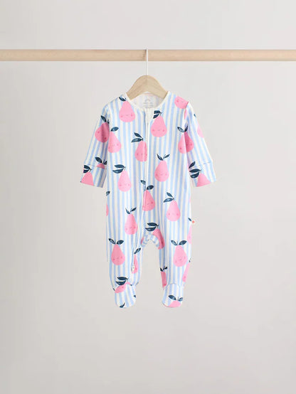|BabyGirl| Conjunto De 5 Macacões Para Bebês 100% Algodão Com Zíper Multidirecional (0 meses a 2 anos)