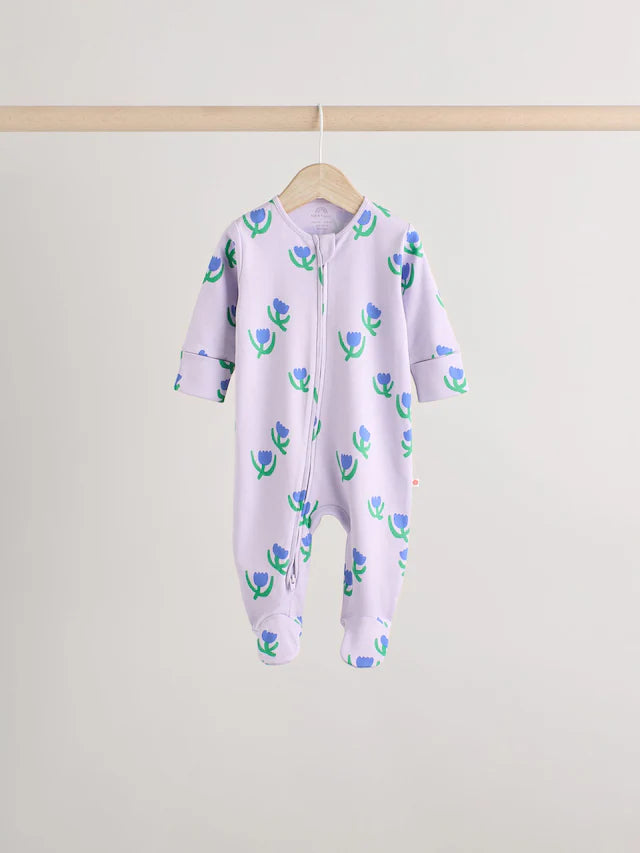 |BabyGirl| Conjunto De 5 Macacões Para Bebês 100% Algodão Com Zíper Multidirecional (0 meses a 2 anos)