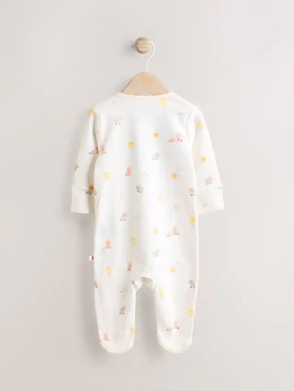 |BabyGirl| Macacão De Dormir Branco 100% Algodão Para Bebê My First Easter (0-12 meses)